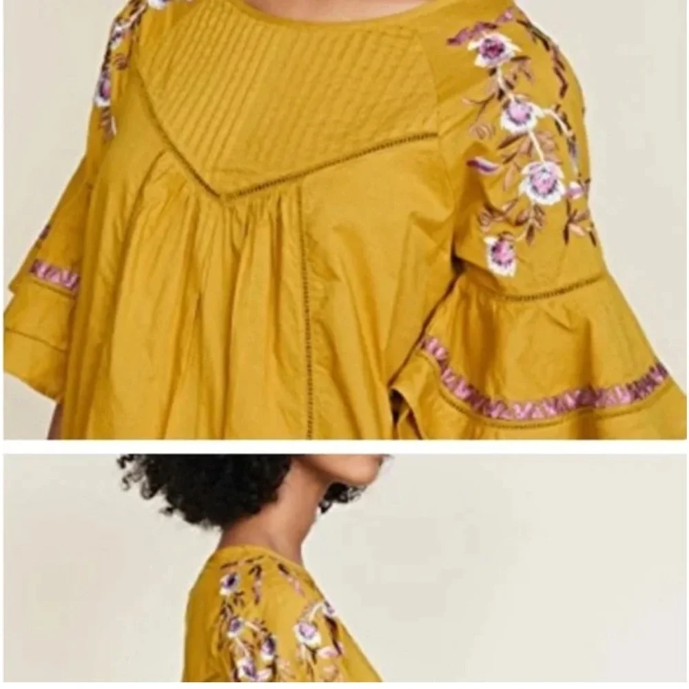 Free People Pavlo Cotton Embroidered Dress size s